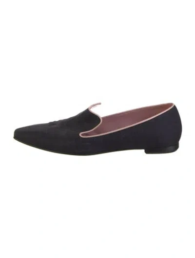 Pre-owned Manolo Blahnik Loafers In Blue