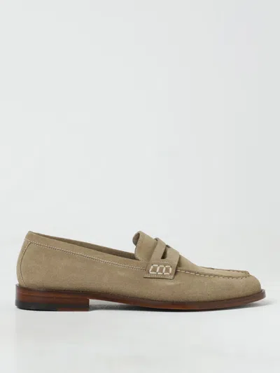 Manolo Blahnik Perry Suede Penny Loafers In Neutrals