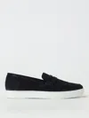 Manolo Blahnik Ellis Full-grain Leather Penny Loafers In Navy
