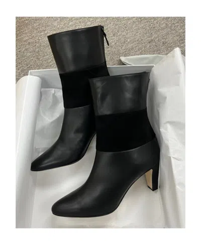 Manolo Blahnik Logo Boots In Black