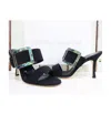 Manolo Blahnik Logo High-heeled Sandals In Black