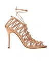 Manolo Blahnik Open-toed High-heeled Sandals In Nude