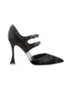 Manolo Blahnik Logo High Heels In Black