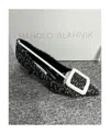 Manolo Blahnik Logo High Heels In Black