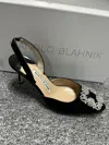 Manolo Blahnik Logo High Heels In Black