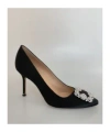 Manolo Blahnik Logo High Heels In Black
