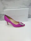 Manolo Blahnik Logo High Heels In Pink