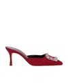 Manolo Blahnik Logo High Heels In Red