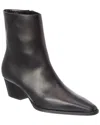 Manolo Blahnik Logo Leather Boot In Black