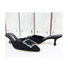 Manolo Blahnik Logo Muller High Heels In Black