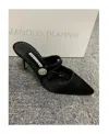 Manolo Blahnik Logo Muller High Heels In Black