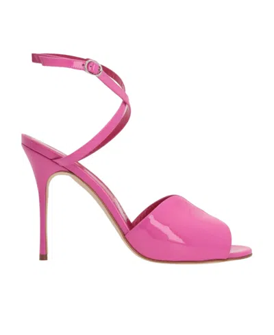 MANOLO BLAHNIK LOGO SANDALS