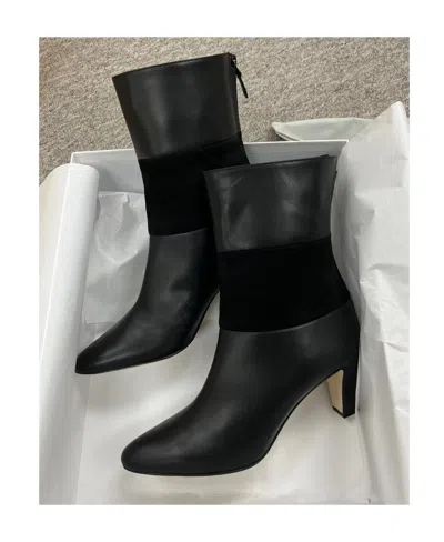 Manolo Blahnik Logo Short Boots In Black