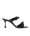 Manolo Blahnik Lollo 70 Bow-embellished Leather Mules In Black