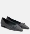 Manolo Blahnik Lulamae Ballet Flats In Gray