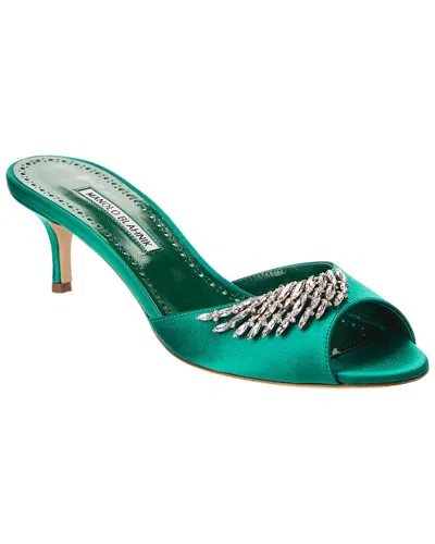 MANOLO BLAHNIK LUMADA 50 SATIN SANDAL