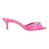 Manolo Blahnik Lumana 50mm Satin Mules In Pink