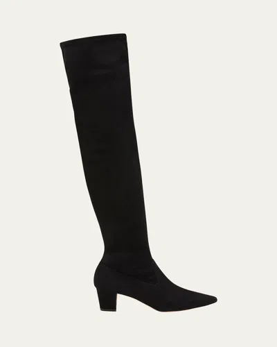 MANOLO BLAHNIK LUPASCA SUEDE OVER-THE-KNEE BOOTS