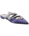 Manolo Blahnik Lurum Satin Flat In Purple