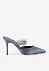 Manolo Blahnik Lutara 90 Crystal-embellished Mules