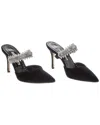 Manolo Blahnik Lutara 90 Velvet Pump (authentic Pre-loved) In Black