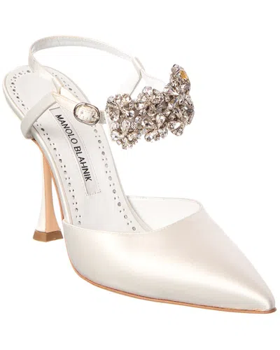 MANOLO BLAHNIK MABINA 105 SATIN PUMP