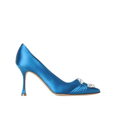 MANOLO BLAHNIK MAIDA 090 SATIN WOMEN'S PUMPS