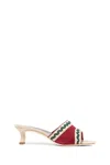 Manolo Blahnik 50mm Marebis Embroidered Kid Suede Mule Sandals In Multi