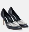 Manolo Blahnik Pumps Mareta 90 Aus Leder In Braun