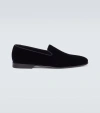 MANOLO BLAHNIK MARIO VELVET LOAFERS