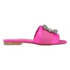 Manolo Blahnik Martamod Flat Purple In Pink