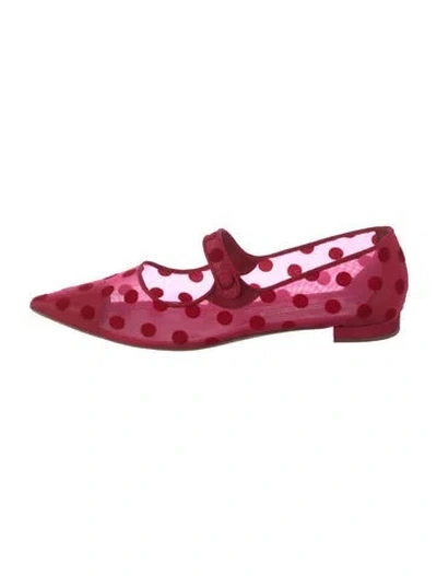 Pre-owned Manolo Blahnik Mary Jane Flats In Multi