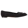 Manolo Blahnik Maydi Ballet Flats In Black Suede In Brown