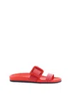 Manolo Blahnik Mayfu Fussbett Croco Slide Sandals