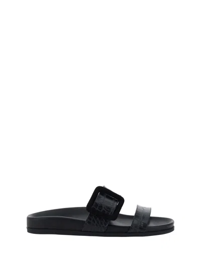 Manolo Blahnik Mayfu Sandals In Blck