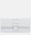 Manolo Blahnik Maygot Leather Clutch In White