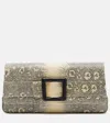 Manolo Blahnik Maygot Snake-effect Leather Clutch In Multi