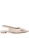 Manolo Blahnik Maylura Suede Slingback Ballerina Flats In Neutral