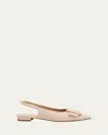 Manolo Blahnik Maylura Suede Slingback Ballerina Flats In Neutral