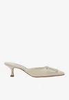 Manolo Blahnik Off-white Maysalebi Heels In White