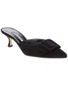 Manolo Blahnik Maysale 50 Suede Mule In Black