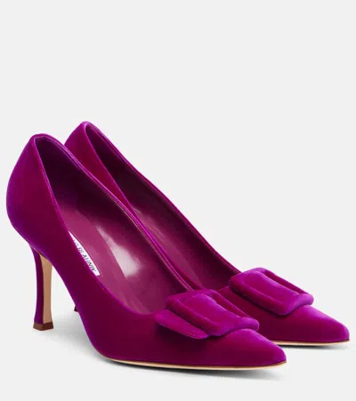 Manolo Blahnik Pumps Maysale 90 Aus Samt