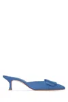 Manolo Blahnik Maysale Buckle Pumps In Blue
