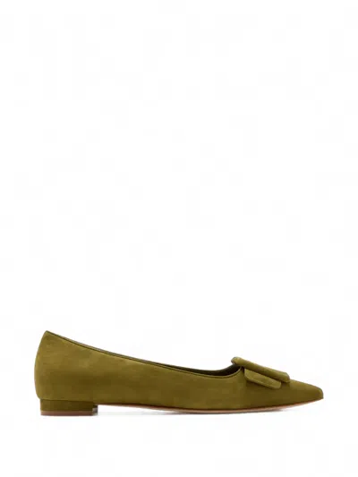Manolo Blahnik Maysale Buckle Ballet Flats In Multi