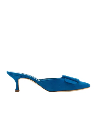 Manolo Blahnik Maysale Buckle Detailed Mules
