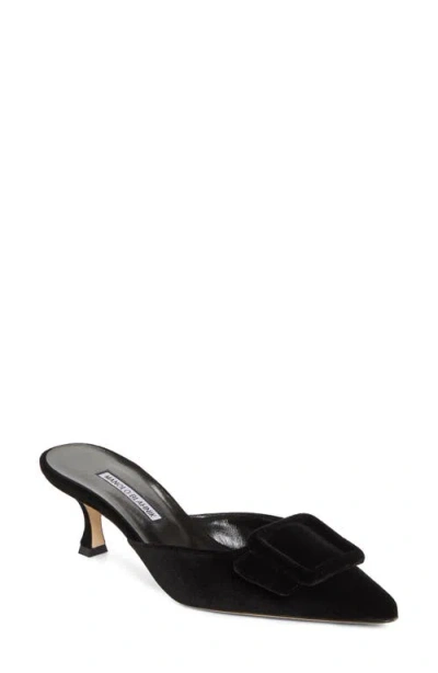 MANOLO BLAHNIK MANOLO BLAHNIK MAYSALE BUCKLE POINTED TOE MULE