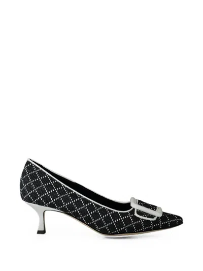 Manolo Blahnik Maysale Buckle-detail Pumps In Black