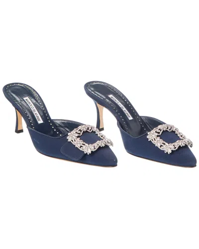 Manolo Blahnik Maysale Jewel 70 Satin Mule