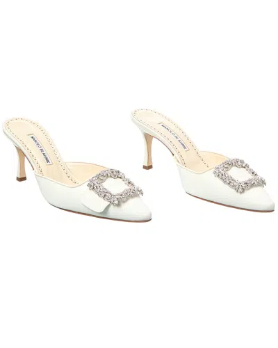 Manolo Blahnik Maysale Jewel 70 Satin Mule (authentic Pre-loved)