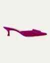 Manolo Blahnik 50mm Maysale Mules In Purple